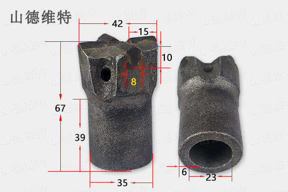 42mm十字型風鉆頭礦用硬質合金鉆頭