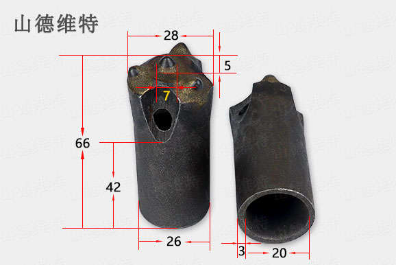 28球齒釬頭柱齒鉆頭圖片